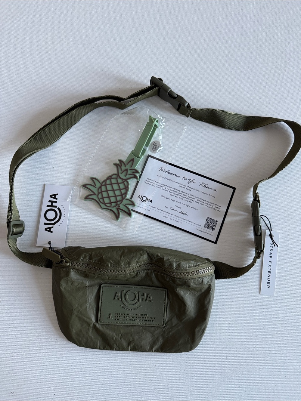 ALOHAS Olive Green Men’s Belt Bag